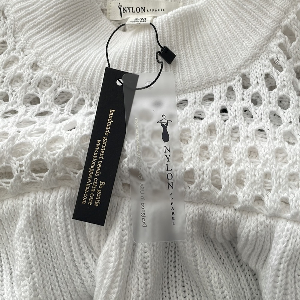 Nylon Apparel Cascading Ruffle Sweater - Picture 6 of 7